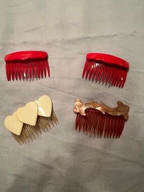 Hair Combs of Vintage Late 80s and Early 90s. perfect for collectors